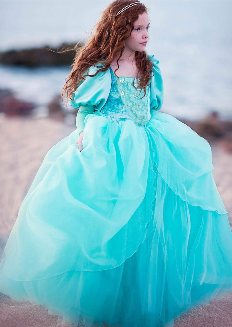 CQDY Little Mermaid Ariel Princess Dress Cinderella Halloween Costumes Dress Up Party Girls Cosplay Kids Ball Gownâ€¦ - Image 3